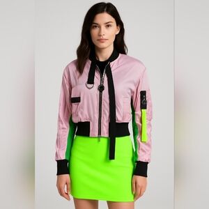 Diesel Pink Bomber Jacket Women’s Small – Rare Statement Streetwear Y2K